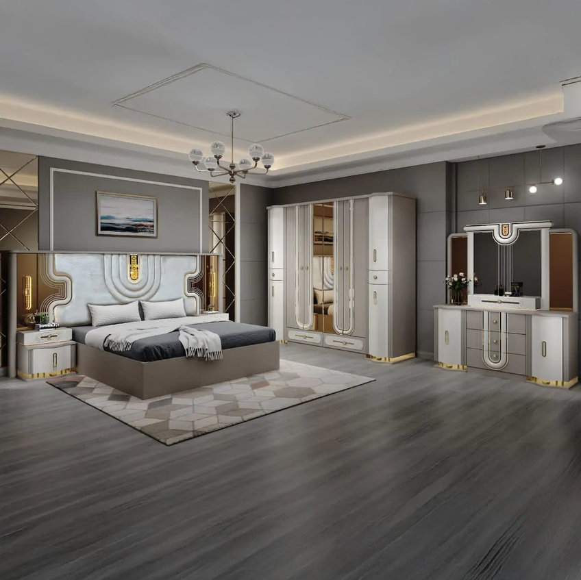 Bed Room Set Modern Double 17 Boxes