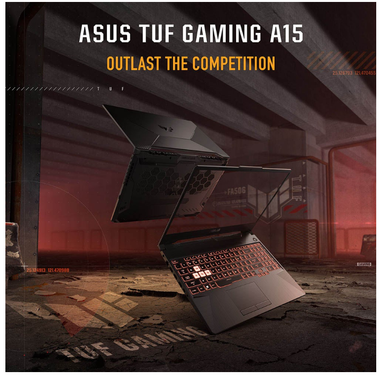 Asus TUF Gaming A15 (2024) Laptop – AMD Ryzen 7-7435HS / 15.6inch FHD / 512GB SSD / 16GB RAM / 4GB NVIDIA GeForce RTX 3050 Graphics / Windows 11 Home / English & Arabic Keyboard / Graphite Black / Middle East Version – [FA506NCR-HN044W]