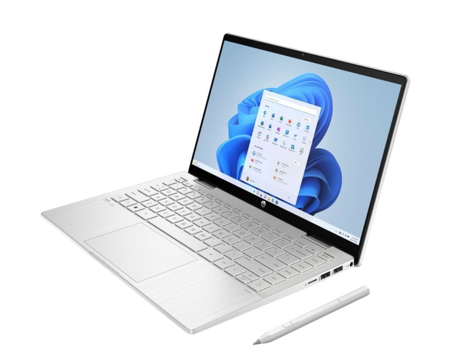 HP Pavilion x360 2-in-1 Convertible (2024) Laptop – 1st Series / Intel Core 7-150U / 14inch FHD / 1TB SSD / 16GB RAM / Shared Intel Graphics / Windows 11 Home / English & Arabic Keyboard / Natural Silver / Middle East Version – [14-EK2016NE]