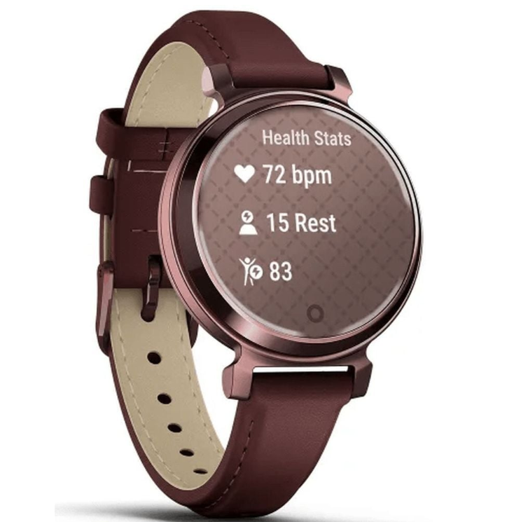 Garmin 010-02839-03 Lily 2 Classic Smartwatch Dark Bronze With Mulberry Leather Band