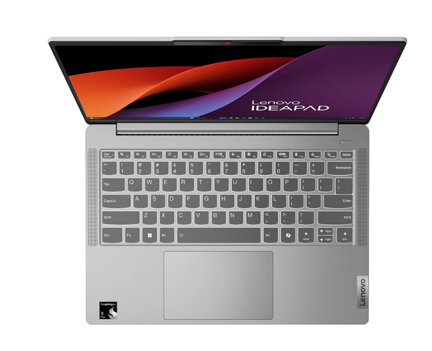 Lenovo Ideapad Slim 5 14Q8X9 (2024) Copilot+PC – Snapdragon X Plus – X1P-42-100 / 14inch WUXGA / 512GB SSD / 16GB RAM / Shared Qualcomm Adreno GPU / Windows 11 Home / English & Arabic Keyboard / Cloud Grey / Middle East Version – [83HL0002AX]
