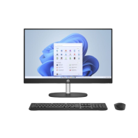 HP All-in-One (2022) Desktop – 13th Gen / Intel Core i5-1335U / 23.8inch FHD / 512GB SSD / 8GB RAM / Shared Intel Iris Xe Graphics / Windows 11 Home / English & Arabic Keyboard / Jet Black / Middle East Version – [24CR0018NE]