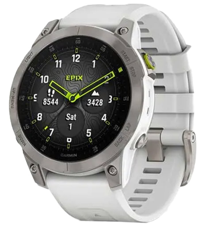 Garmin 010-02582-21 Epix Gen 2 Smart Watch Sapphire White Titanium