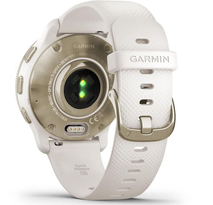 Garmin 010-02496-12 Venu 2 Plus Smartwatch Ivory Cream Gold