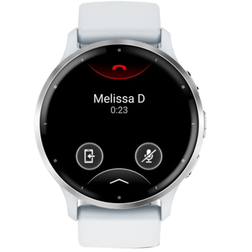 Garmin 010-02784-00 Venu 3 Smartwatch Silver Stainless Steel Bezel With Whitestone Case and Silicone Band