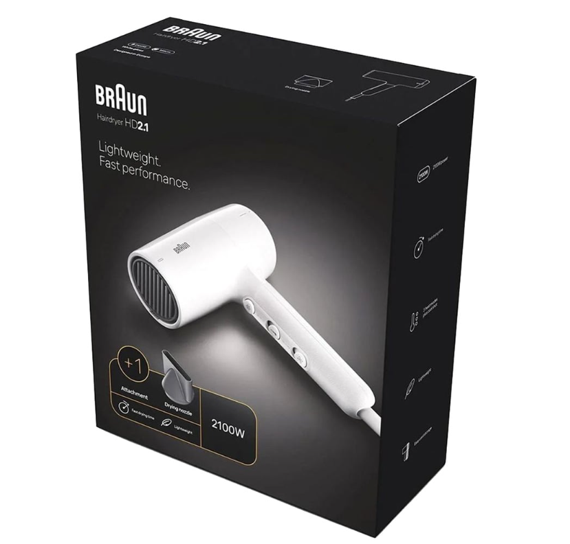 Braun HD2.1 Hair Dryer 2100 Watts BRHD210SDE